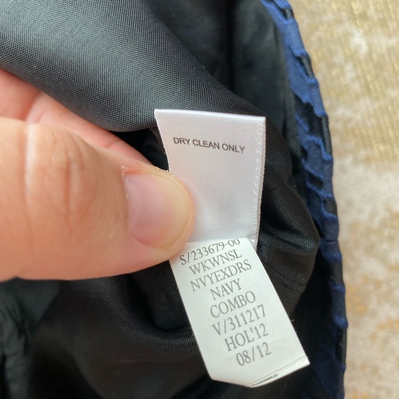 BANANA REPUBLIC Blue Black Sleeveless Career Sheath Dress | Size 4 - Picture 8 of 10